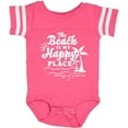 thumbnail image 3 of Inktastic The Beach is My Happy Place with Palm Trees Boys or Girls Baby Bodysuit, 3 of 5
