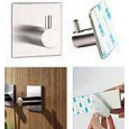Hoof Stick - Decor Hut STAINLESS ROBE OR TOWEL HOOK, SINGLE HOOK, STICKS TO ANY SURFACE! GREAT WAY TO ORGANIZE YOURSELF! peel and stick 3m double backing tape, super strong stick!