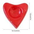 thumbnail image 5 of Red Ceramic Heart Candle Holder Romantic Table Decor for Valentine's Day Anniversary Dinner Party(Red-B), 5 of 6