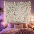 thumbnail image 2 of Cohesive Continuous Single With Black Line Art Toned, Mystical Fantasy for Space Lovers, Galaxy Room Decor, Mother's Day Gift, Tapestry Wall Hanging for Bedroom and Dorm, 2 of 7