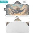 thumbnail image 4 of Yayeee Kids Hooded Towels Toddler Soft Absorbent Beach Bathing Wrap 50" x 23.5", Floating Whale, 4 of 5