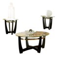 thumbnail image 1 of Steve Silver Matinee 3 Piece Glass Top Coffee Table Set in Black, 1 of 3
