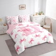 thumbnail image 2 of Erosebridal Girls Letter D Bow 7-Piece Twin Bedding Sets,Cute Bows Kawaii Bowtie Bedding Comforter Set For Girls Teens,Reversible, 2 of 7