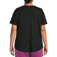 thumbnail image 3 of Terra & Sky Women's Plus Size V-Neck Tee with Short Sleeves, 3 of 5