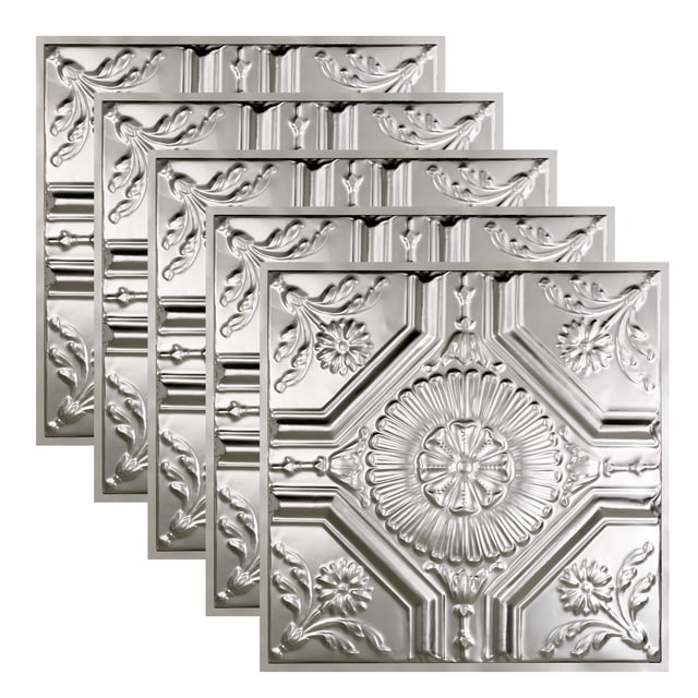Great Lakes Tin Rochester Clear 2ft x 2ft Lay In Ceiling Tiles (5 Pack)