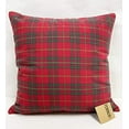 thumbnail image 5 of Fennco Styles Rustic Tartan Plaid Cotton Decorative Throw Pillow 18" W x 18" L - Red Plaid Cushion for Christmas, Couch, Home, Farmhouse and Office Décor, 5 of 6