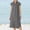 Gray, variant on Babysbule Womens Summer Dresses, Fashion Women Summer Button Casual Solid V-Neck Short Sleeve Dress