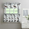 thumbnail image 2 of Kitchen Curtains 24 Inch Short - 3 Panel Set, Cute Horse Pony Print, Rod Pocket Window Curtain, 100% Polyester for Farmhouse, Retro Rural Kitchen, Easy Wash, 2 of 6