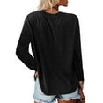 thumbnail image 4 of Lumento Women Long Sleeve Basic Tops Shirt Blosue Casual Loose Fit Pullover Tee Pink XXL, 4 of 4
