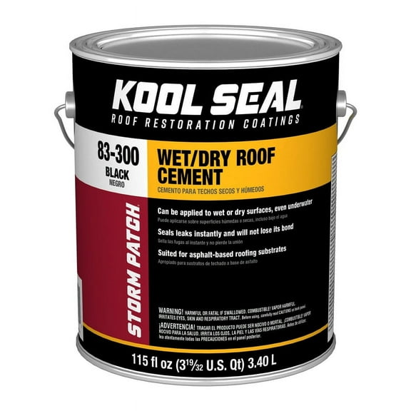 Kool Seal Roof Repair, 1 gal, Can, Black KS0083300-16