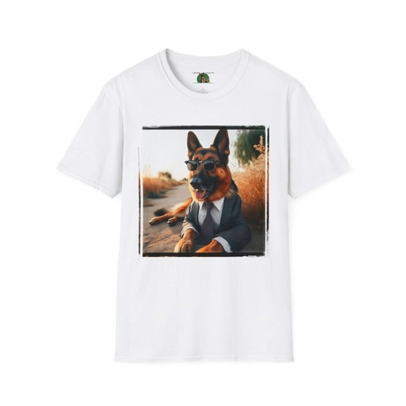 German Shepherd "I would rather be on the beach" Unisex Softstyle T-Shirt