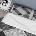 thumbnail image 4 of Designart 'Black and White Check Stipes Pattern' Modern & Contemporary Duvet Cover Set, 4 of 4