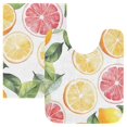 thumbnail image 7 of Yayeee Bath Rugs for Bathroom Floor Set of 2 Non Slip Fluffy Soft Absorbent Mat, Grapefruit Slices, 7 of 7