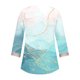 thumbnail image 4 of Fiudx Ofertas Relámpago Top de Manga Media y Larga Holgado Estampado con Cuello En V Informal a La Moda Sexy para Mujer, 4 of 4