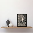 thumbnail image 2 of Feeling Lost Conceptual Art Linocut Illustration Artwork Framed Wall Art Print A4, 2 of 4