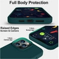 thumbnail image 3 of Compatible with iPhone 12 Pro Max Case, Soft Liquid Silicone Full Body Protective Slim Case with [Anti-Scratch Microfiber Lining] [Camera Protective] [Support Wireless Charging] - Teal, 3 of 14