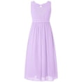 thumbnail image 2 of Eandarui Junior Girls V Neck Bowknot Hollow Back Bridesmaid Pageant Prom Wedding Long Maxi Dress Lavender 6, 2 of 5