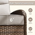 thumbnail image 6 of Jentlehouse Patio Furniture Set with Swivel Chair,High Back Outdoor Wicker Gliders with Ottomans,Patio Set for Balcony Deck Porch, 6 of 11