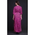 thumbnail image 4 of Bimba Rayon Triangle Geometric Printed Gown Kimono Sleeves Summer Long Maxi SlitDress-Medium, 4 of 6
