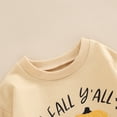 thumbnail image 6 of Douhoow Autumn Halloween Baby Jumpsuit Infant Cartoon Pumpkin Letter Print Long Sleeve Bodysuit, 6 of 7