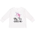 thumbnail image 3 of Inktastic My Tia Loves Me Unicorn Girls Long Sleeve Toddler T-Shirt, 3 of 5