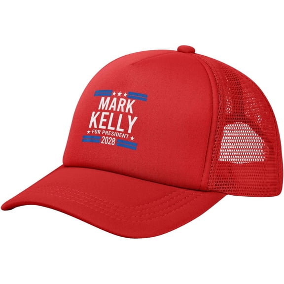 Mark Kelly for President 2028 Hat Funny Mesh Baseball Cap Adjustable Snapback for Women Men