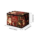 thumbnail image 3 of Christmas Storage Bin with Lid, Foldable Polyester Santa Pattern Holiday Organizer Box with Zipper & Carrying Handles, Xmas Decor Storage Container for Closet Bedroom Home Decoration, 3 of 4