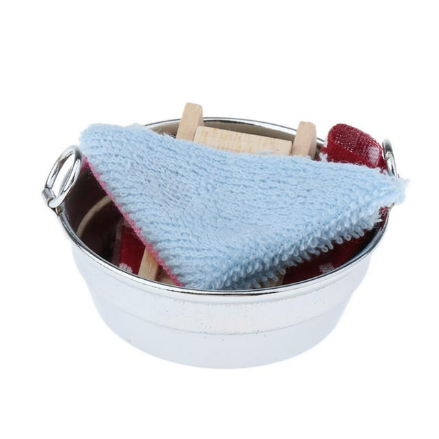 1:12 tabla de lavar ropa muebles de baño Zulema Dollhouse Miniatura Washtub