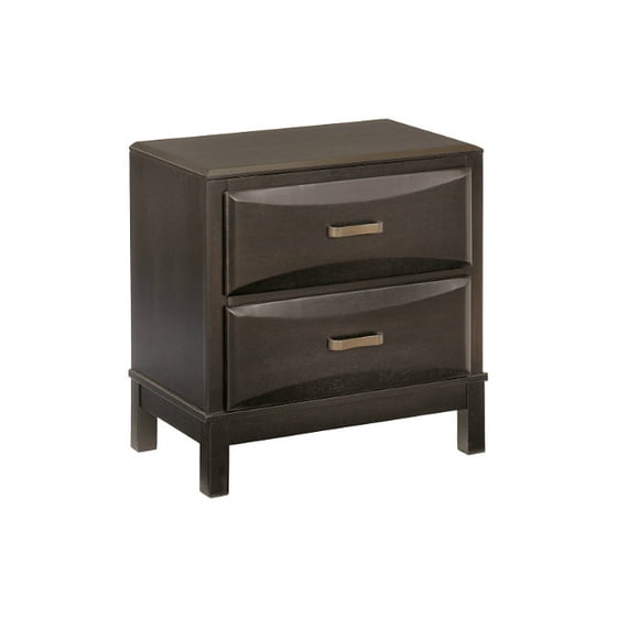 Ashley Kira Two Drawer Night Stand Almost Black