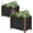 Gray, variant on 2 Pack Aluminum Planter Box 24"X16"X18", Modern Raised Garden Bed with Rounded Corners Anti-Cut Edging, Deep Design with Drainage Holes for Outdoor Patio Balcony, Gray