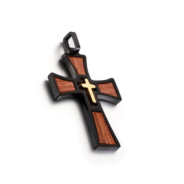 Collar cruzado Qarigey de múltiples capas Fe religiosa Negro AP017299-03