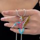 thumbnail image 4 of Collar con colgante de colibrí volador de cristal de colores, cadena para regalos navideños para niñas y mujeres, 4 of 6