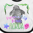 thumbnail image 4 of Inktastic Panama City Beach Florida Cute Swimming Manatee Boys or Girls Baby Bib, 4 of 4