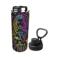 thumbnail image 2 of Lsque Neon Bar Drinks Pattern Water Bottle,18oz Sports Insulated Kettle for Cycling Gym Basketball Outdoor, Suitable as a Present, 2 of 7