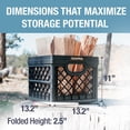 thumbnail image 2 of CleverMade Collapsible Milk Crate 25L Stackable, Brick Red 1 Pack, 2 of 7