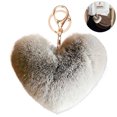 thumbnail image 3 of Coofit Key Chain Fashion Heart Shape Pom Pom Handbag Pendant Purse Charm Phone Charm, 3 of 6