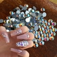 thumbnail image 3 of Lubelski Flat Back Nail Art Rhinestones Glitter Diamond Shape 3D Tips DIY Sticker Decor, 3 of 7