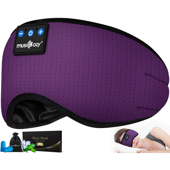 Sleep Headphones MUSICOZY Bluetooth 5.2, diadema y máscara para ojos