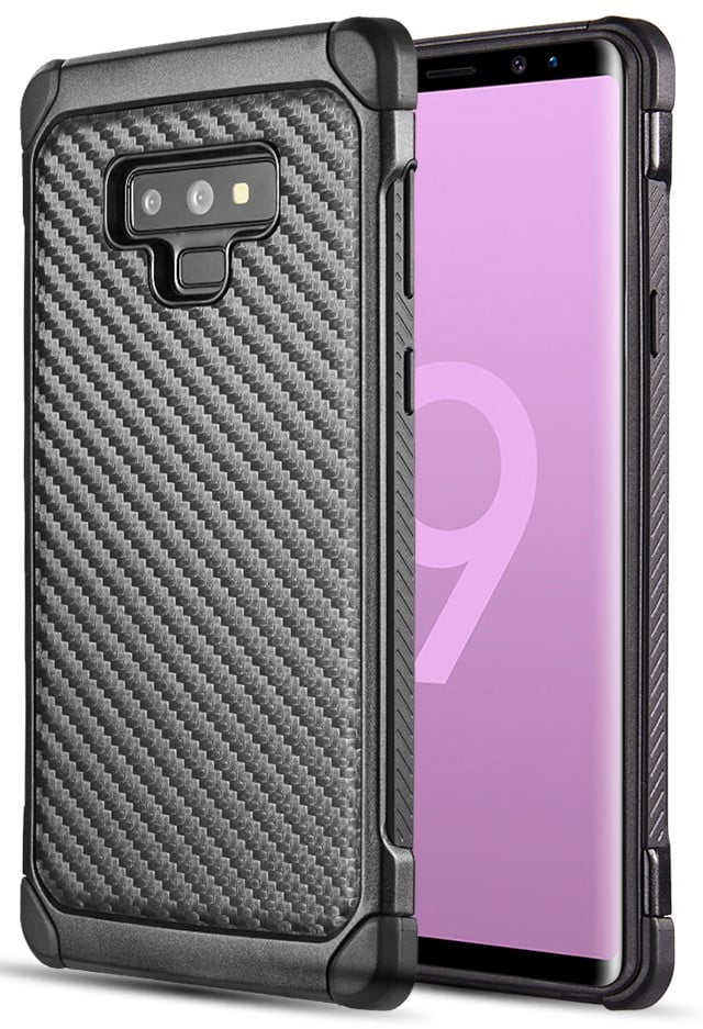 for Hybrid Black Case, 9 Rugged (SM-N960) Samsung Cover Note Fiber Walmart.com 9 Note -  Galaxy Carbon