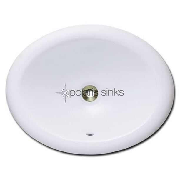Polaris Sink P7191OW White Overmount Bathroom Sink