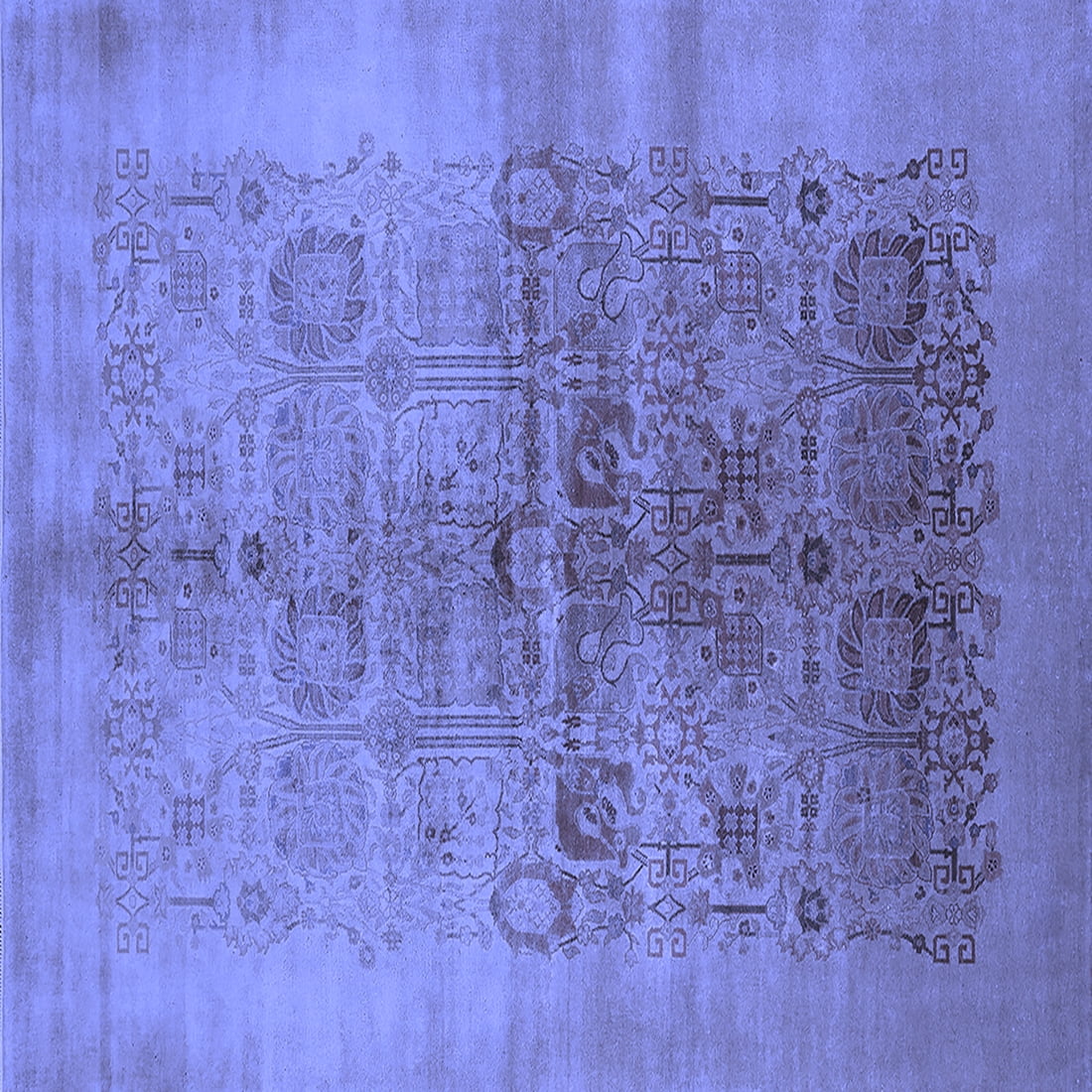 Factory Area Rugs Ahgly Company Indoor Square Oriental Blue Industrial Area Rugs, 4 ...