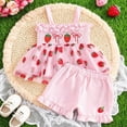 thumbnail image 2 of HCNTES Children Girls Baby Summer Floral Dress Short Sleeve Casual Sundress for Toddler Little Big Kids 2T 3T 4T 5T Spring(2-3 Years,D01-Red), 2 of 4