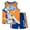 Orange / blue, variant on Bluey Bingo Snickers Mesh Jersey Athletic Tank Top and Basketball Shorts Outfit Set Toddler to Little Kid