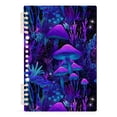 thumbnail image 7 of FORMRS 1-Subject Spiral Notebook 8" x 5" College Ruled 60 Refillable Sheet A5 Hard Cover, Purple Mushrooms Pattern, 7 of 7