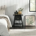 thumbnail image 4 of Walker Edison 20” Japandi Pull-Ring 1-Drawer Bedside Table, Black, 4 of 20