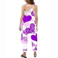 thumbnail image 5 of Odeerbi Kids Girls Summer Jumpsuit Love Print Bib Overalls Casual Sleeveless Rompers Long Pants with Pockets 5-14 Years Purple, 5 of 5