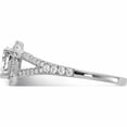 thumbnail image 3 of 14K White Gold Pear Halo Diamond Semi-Mount Engagement Ring (Size 7) Made In India -Jewelry By Sweet Pea, 3 of 10