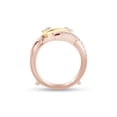 thumbnail image 5 of AFFY 0.50CT Moissanite Diamond Two Tone Wedding Ring Guard Enhancer 14K Rose Gold over Silver-8.5, 5 of 8