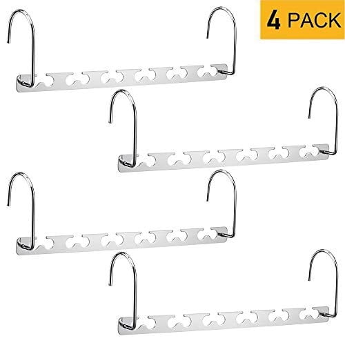 4 Space Saving Hangers Wonder Metal Clothes Magic Closet Organizer Home Tools