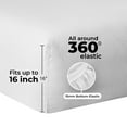thumbnail image 4 of Mainstays 4-Piece 300 Thread Count Silver Stripe Cotton Blend Bed Sheet Set, Queen, 4 of 9